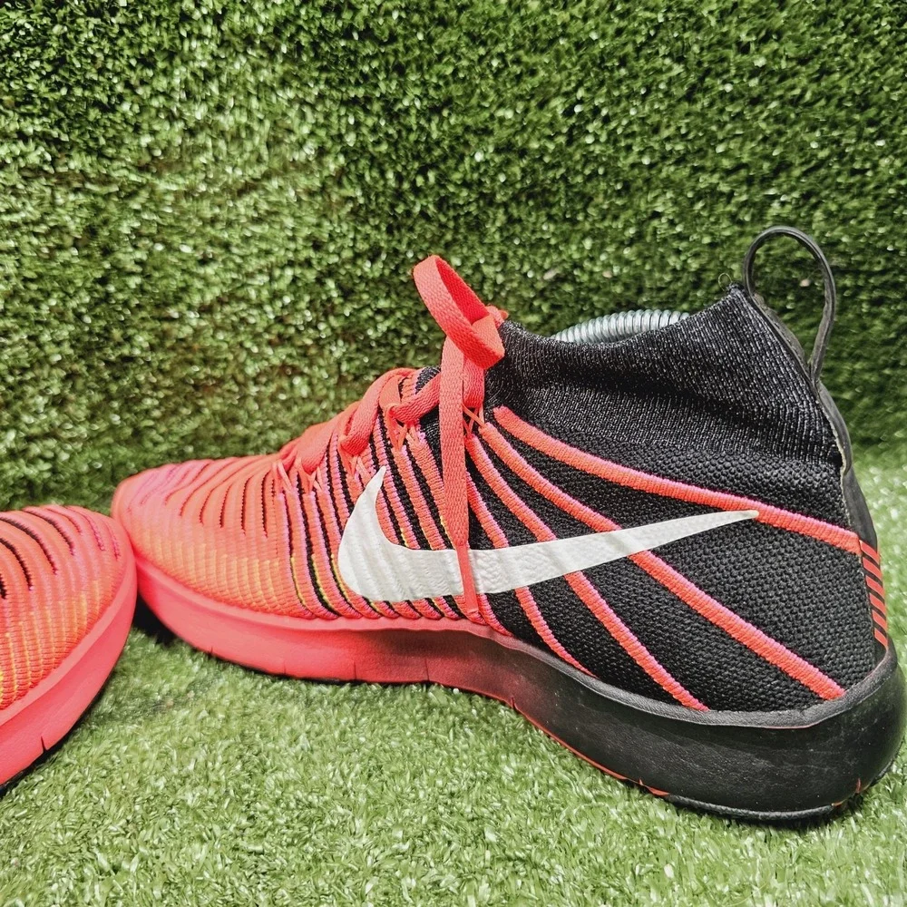 Nike Free Train Force FlyKnit Black Neon Crimson‎ Sneakers 833275-001 Mens 8.5